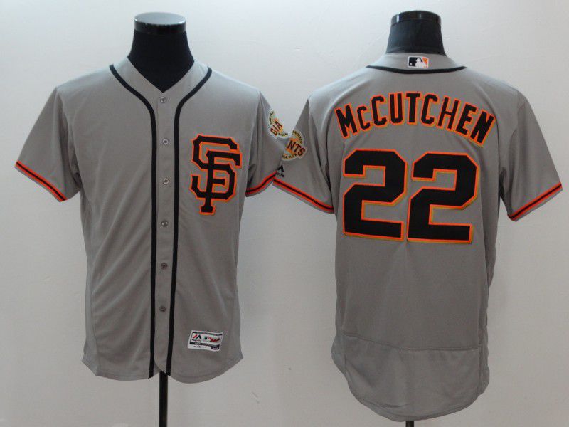 Men San Francisco Giants #22 Mccutchen Grey Elite MLB Jerseys